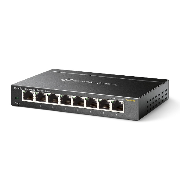 [TL-SG108S] TP-Link Omada TL-SG108S switch di rete Non gestito Gigabit Ethernet (10/100/1000) Nero