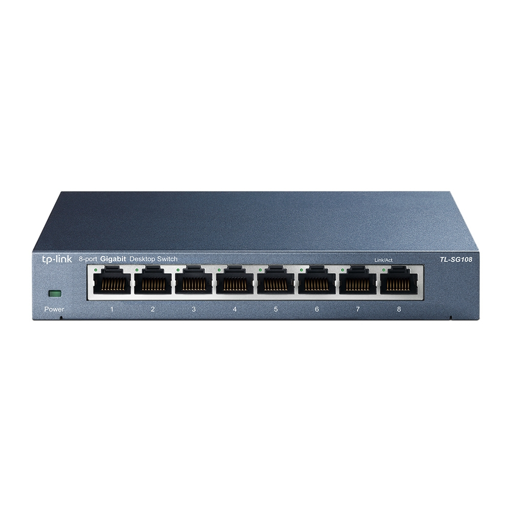 [TL-SG108] TP-Link TL-SG108 Non gestito Gigabit Ethernet (10/100/1000) Nero