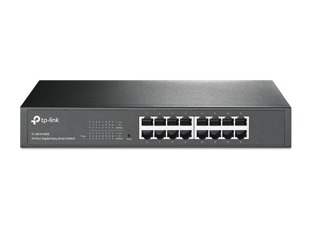 [TL-SG1016DE] TP-Link TL-SG1016DE Gestito L2 Gigabit Ethernet (10/100/1000) 1U Nero