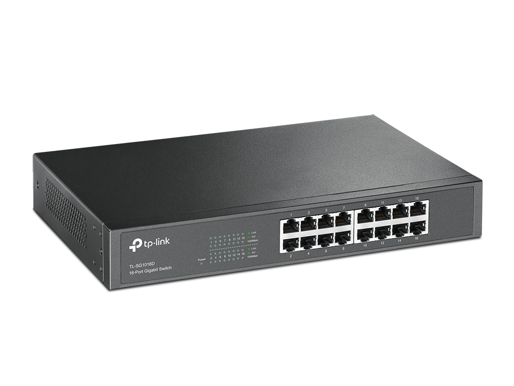 [TL-SG1016D] TP-Link TL-SG1016D Non gestito Gigabit Ethernet (10/100/1000) Nero