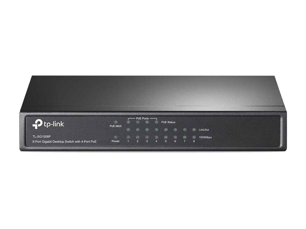 [TL-SG1008P] TP-Link TL-SG1008P Gestito Gigabit Ethernet (10/100/1000) Supporto Power over Ethernet (PoE) Grigio