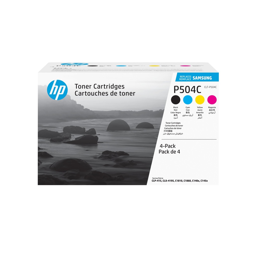 ORIGINAL Samsung Multipack nero / ciano / magenta / giallo CLT-P504C SU400A ~7900 Seiten Rainbow Kit, 4 toner: CLT-K504S + CLT-C504S + CLT-M504S + CLT-Y504S