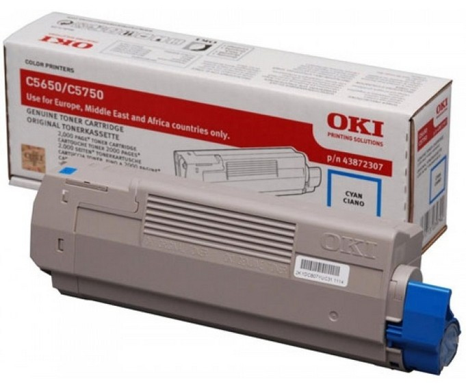 [43872307] OKI 43872307 cartuccia toner 1 pz Originale Ciano
