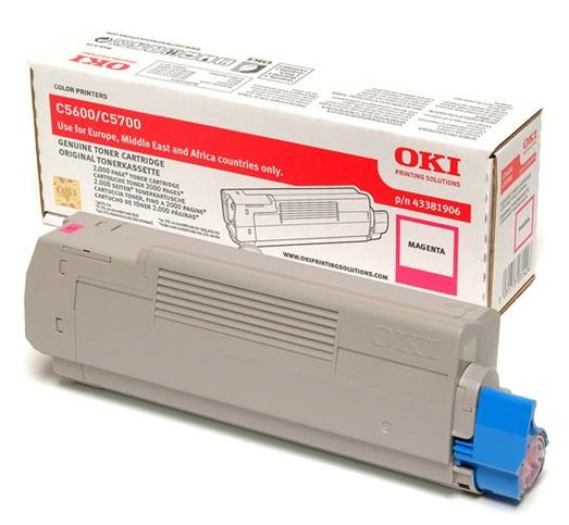ORIGINAL OKI toner magenta 43381906 C5600 ~2000 Seiten