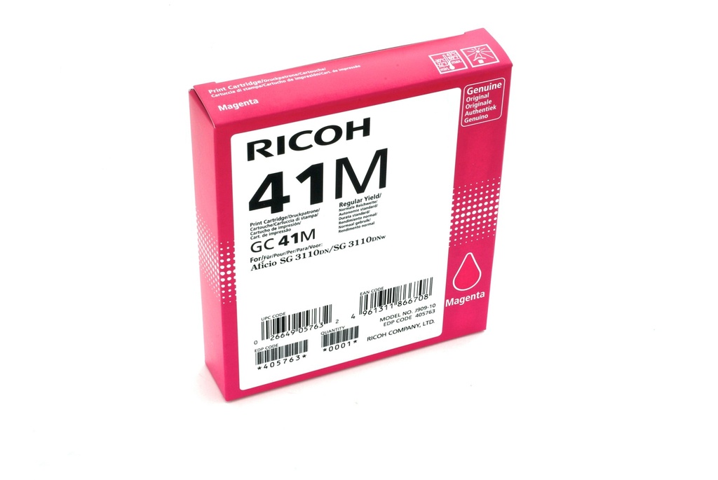 [GC41MHC] Ricoh 405763 cartuccia d'inchiostro 1 pz Originale Resa standard Magenta