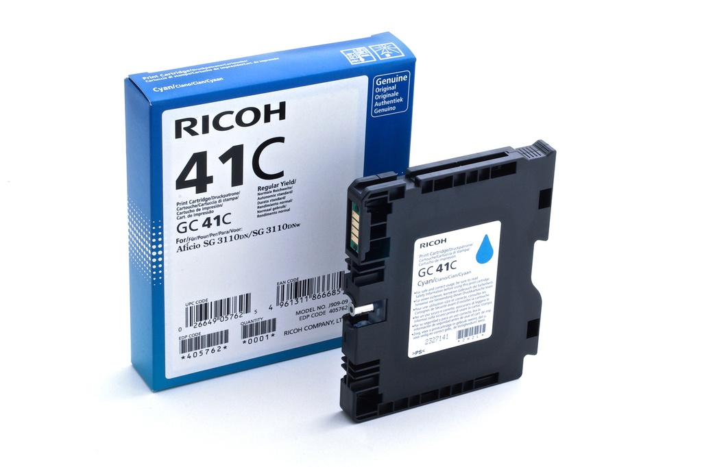 [GC41CHC] Ricoh 405762 cartuccia d'inchiostro 1 pz Originale Resa standard Ciano