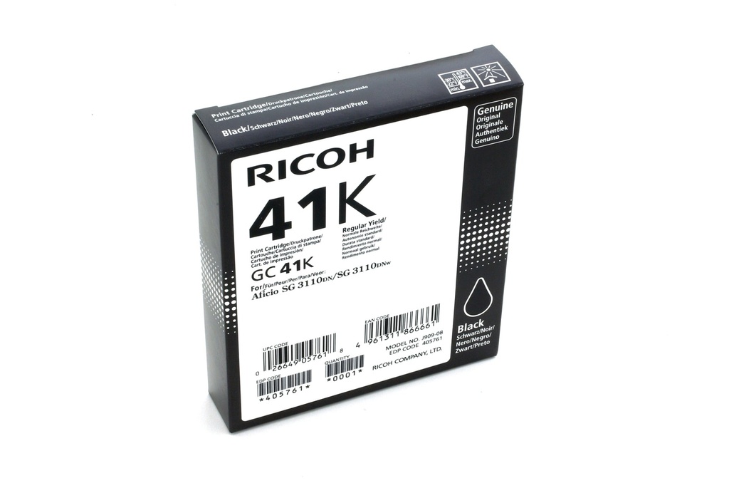 [GC41BKHC] Ricoh 405761 cartuccia d'inchiostro 1 pz Originale Resa standard Nero per foto