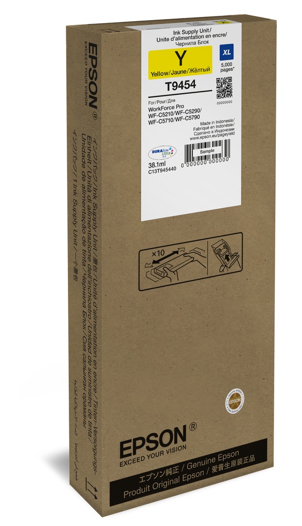 ORIGINAL Epson Cartuccia d'inchiostro giallo C13T945440 T9454 ~5000 Seiten 38,1ml
