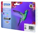 ORIGINAL Epson Multipack nero / ciano / magenta / giallo / ciano (chiaro) / magenta (chiaro) C13T08074011 T0807 ~3190 Seiten 6 cartucce d'inchiostro: T0801 + T0806