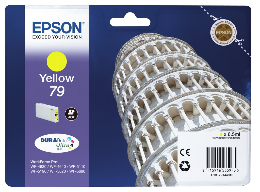 ORIGINAL Epson Cartuccia d'inchiostro giallo C13T79144010 79 ~800 Seiten 6,5ml 79