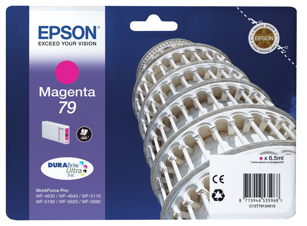 ORIGINAL Epson Cartuccia d'inchiostro magenta C13T79134010 79 ~800 Seiten 6,5ml 79