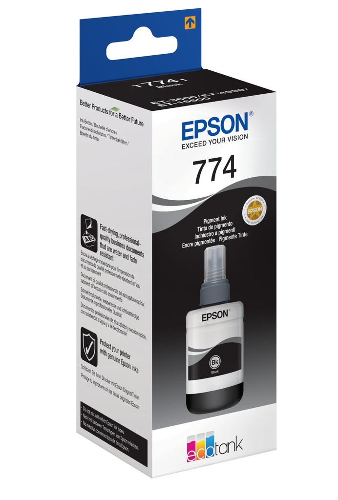 ORIGINAL Epson Cartuccia d'inchiostro nero C13T774140 774 ~6000 Seiten 140ml