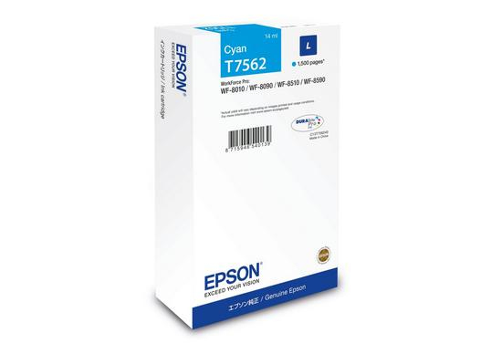 ORIGINAL Epson Cartuccia d'inchiostro ciano C13T75624N T7562 ~1500 Seiten 14ml