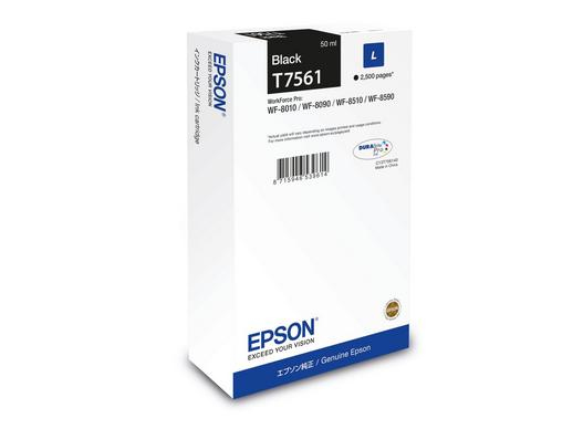 [C13T75614N] ORIGINAL Epson Cartuccia d'inchiostro nero C13T75614N T7561 ~2500 Seiten 50ml