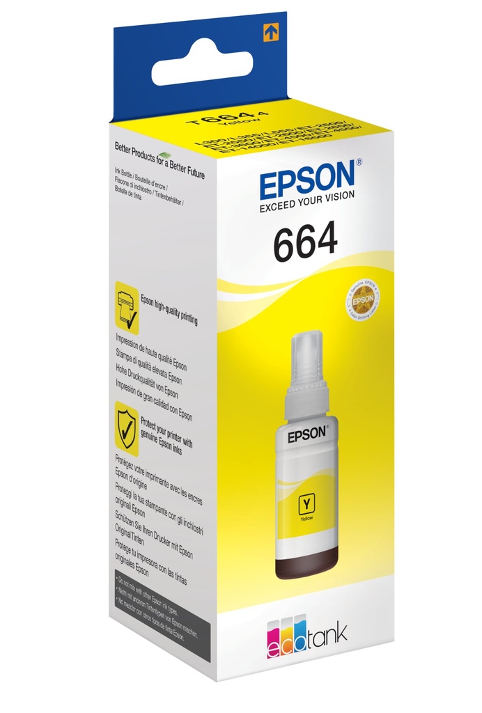 [C13T664440] ORIGINAL Epson Cartuccia d'inchiostro giallo C13T664440 664 ~7500 Seiten 70ml