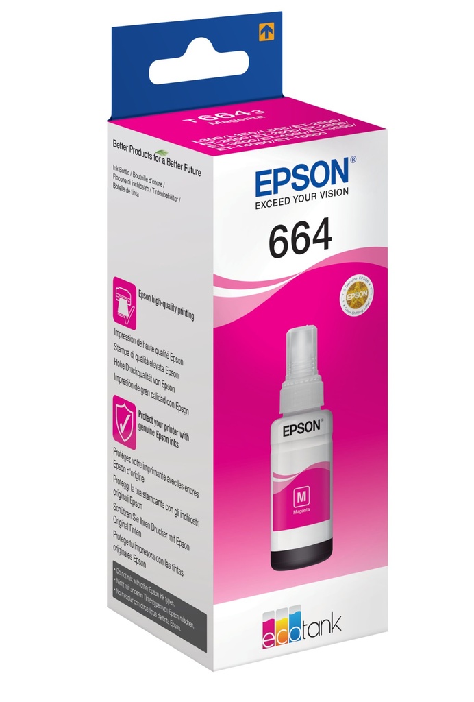 [C13T664340] ORIGINAL Epson Cartuccia d'inchiostro magenta C13T664340 664 ~7500 Seiten 70ml