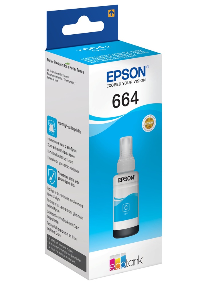 ORIGINAL Epson Cartuccia d'inchiostro ciano C13T664240 664 ~7500 Seiten 70ml