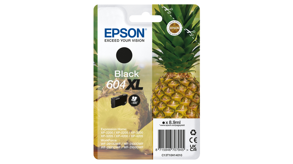 ORIGINAL Epson Cartuccia d'inchiostro nero C13T10H14010 604 XL ~500 Seiten 8,9ml