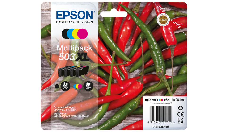 [C13T09R64010] Epson 503XL cartuccia d'inchiostro 4 pz Originale Resa elevata (XL) Nero, Ciano, Magenta, Giallo