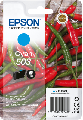 [C13T09Q24020] Epson 503 cartuccia d'inchiostro 1 pz Originale Resa standard Ciano