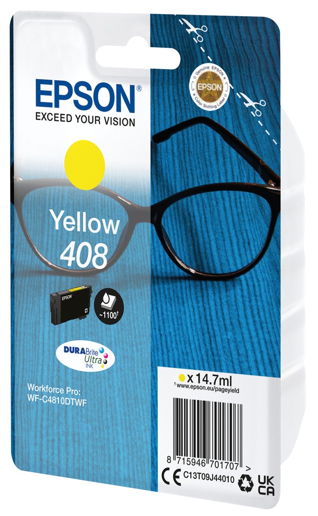 [C13T09J44010] ORIGINAL Epson Cartuccia d'inchiostro giallo C13T09J44010 408 ~1100 Seiten 14,7ml