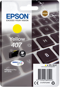 ORIGINAL Epson Cartuccia d'inchiostro giallo C13T07U440 407 ~1900 Seiten 20,3ml