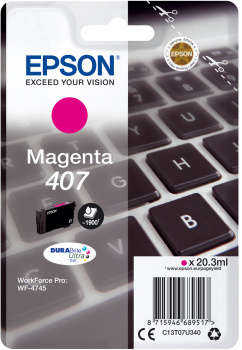 [C13T07U340] Cartuccia Epson d'inchiostro magenta C13T07U340 407 1900 pagine 20,3ml - SPEDIZIONE IMMEDIATA