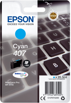 ORIGINAL Epson Cartuccia d'inchiostro ciano C13T07U240 407 ~1900 Seiten 20,3ml