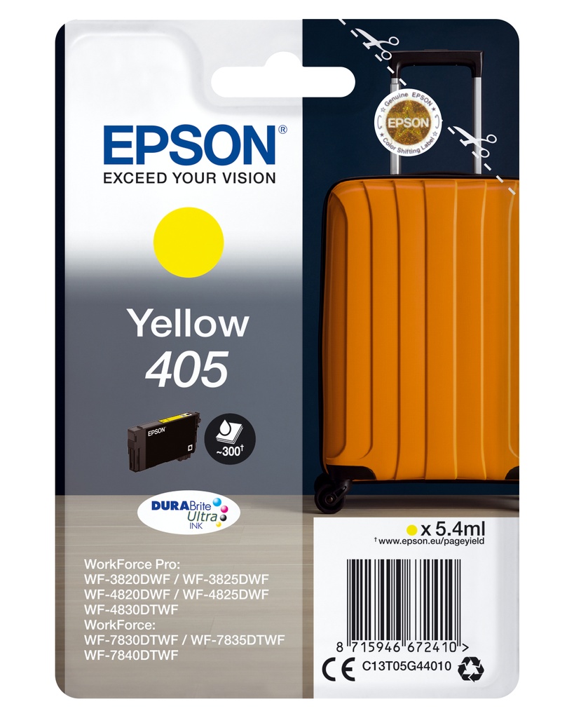 [C13T05G44010] Epson 405 DURABrite Ultra Ink ink cartridge 1 pc(s) Original Standard Yield Yellow