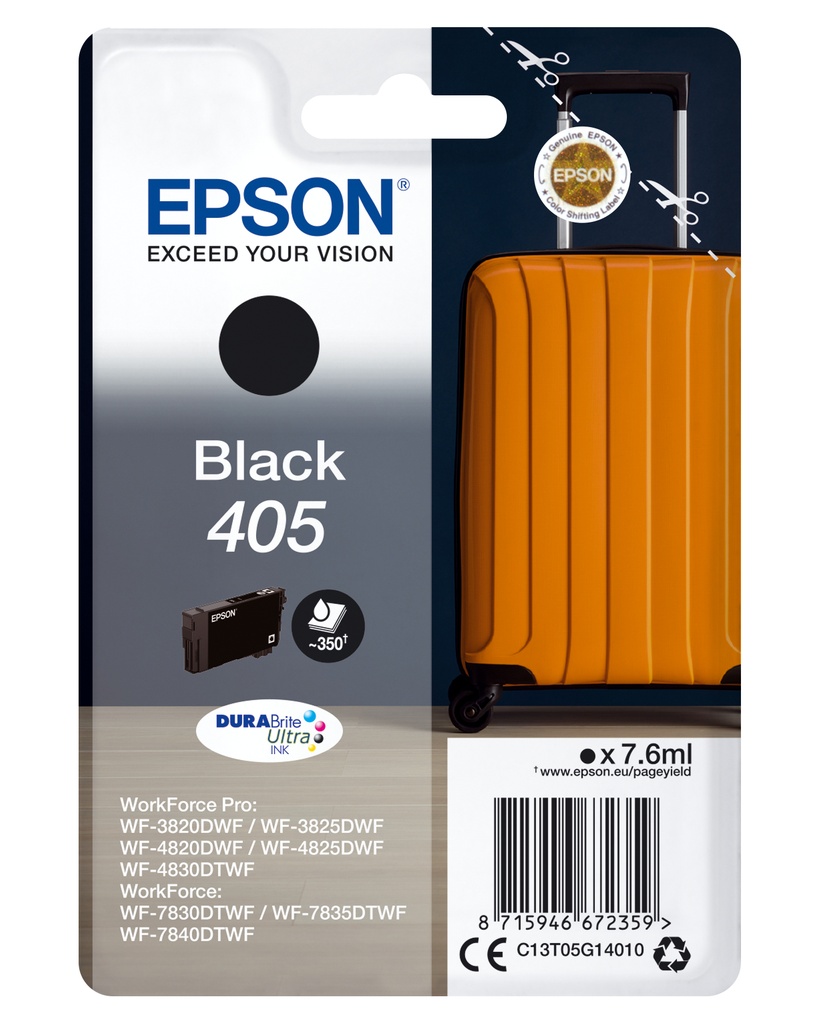 [C13T05G14020] Epson 405 ink cartridge 1 pc(s) Original Standard Yield Black
