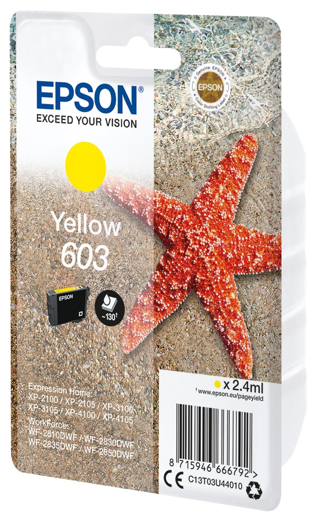 Epson C13T03U44020 ink cartridge 1 pc(s) Original Standard Yield Yellow
