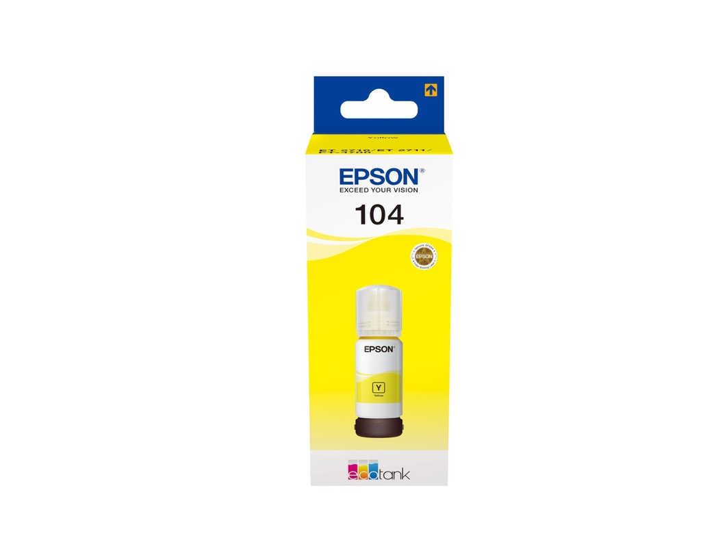 [C13T00P440] ORIGINAL Epson Cartuccia d'inchiostro giallo C13T00P440 104 ~7500 Seiten 65ml