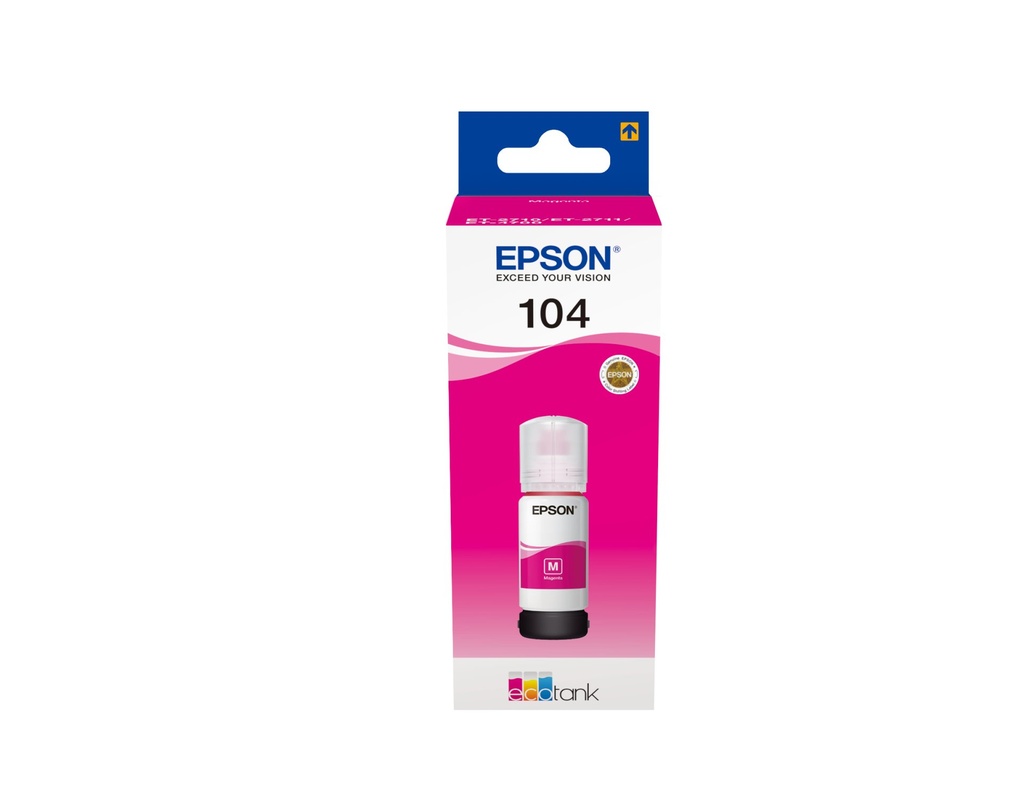 [C13T00P340] ORIGINAL Epson Cartuccia d'inchiostro magenta C13T00P340 104 ~7500 Seiten 65ml