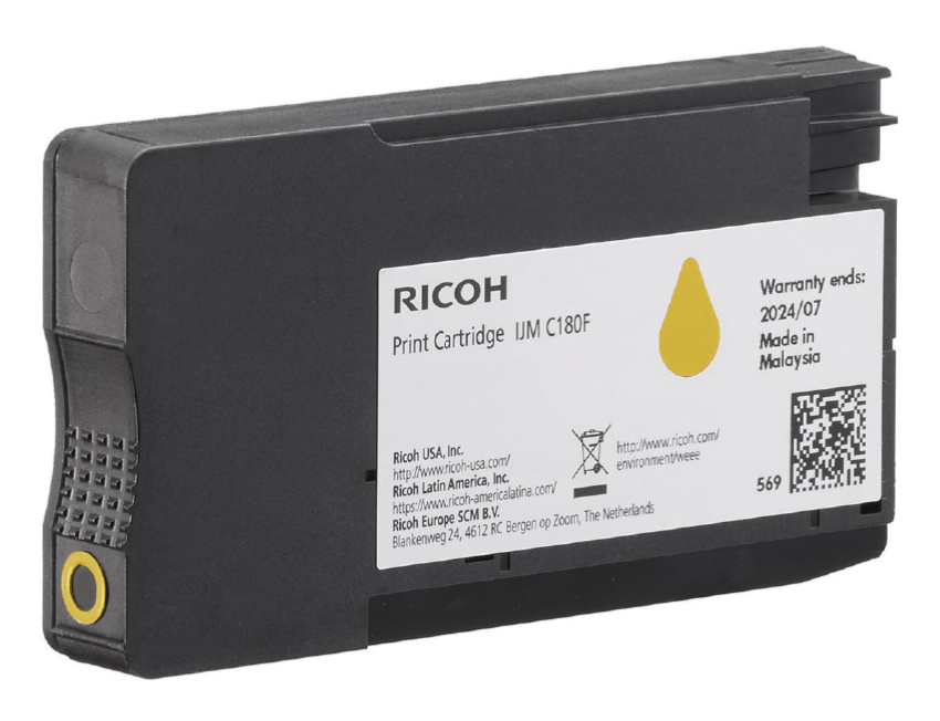ORIGINAL Ricoh Cartuccia d'inchiostro giallo 408520 IJM C180F ~1600 Seiten