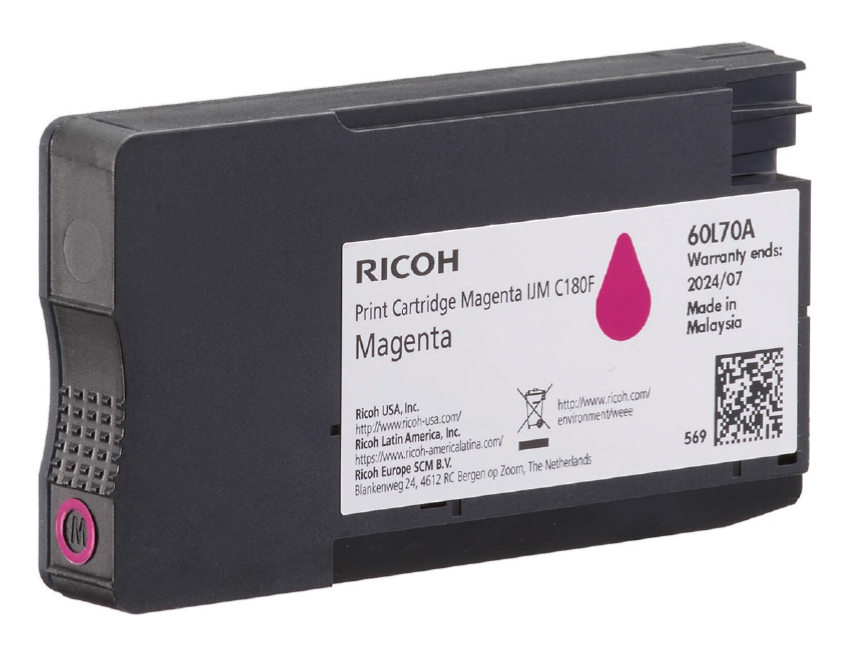 ORIGINAL Ricoh Cartuccia d'inchiostro magenta 408519 IJM C180F ~1600 Seiten