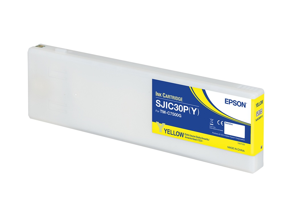 ORIGINAL Epson Cartuccia d'inchiostro giallo C33S020642 SJIC30P-Y 294,3ml SJIC30P(Y): Ink cartridge for ColorWorks C7500G (Yellow)