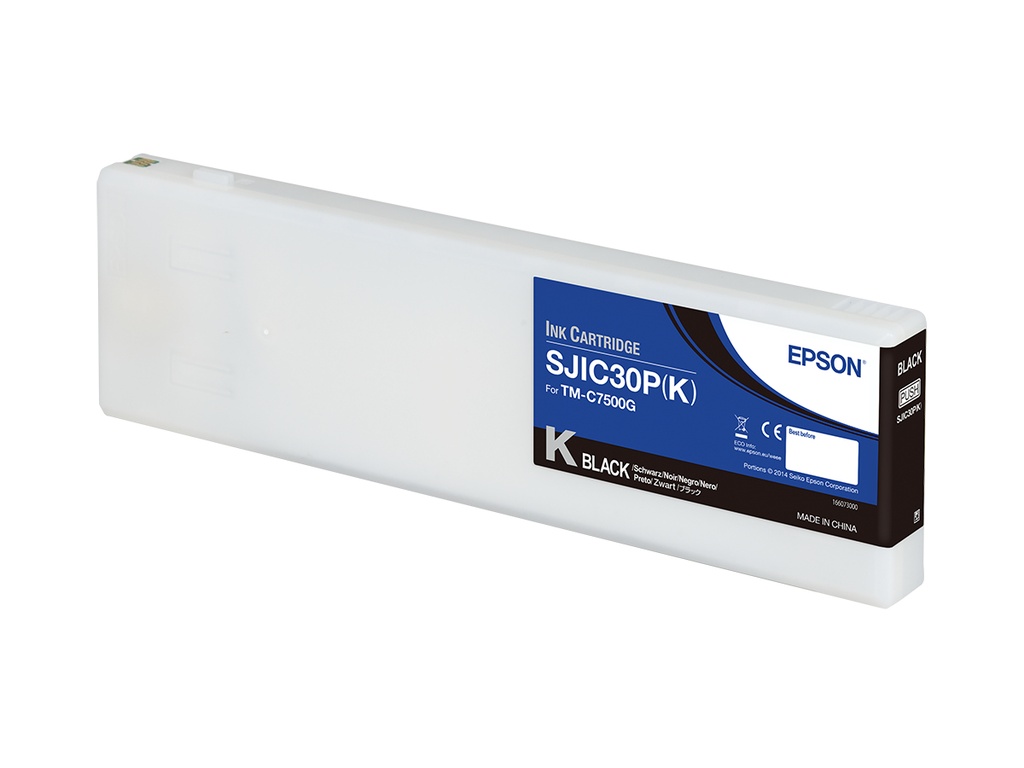 ORIGINAL Epson Cartuccia d'inchiostro nero C33S020639 SJIC30P-K 295,2ml SJIC30P(K): Ink cartridge for ColorWorks C7500G (Black)