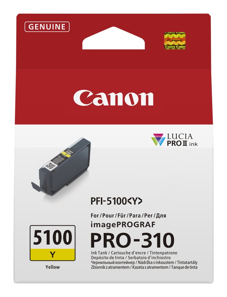 ORIGINAL Canon Cartuccia d'inchiostro giallo PFI-5100y 6955C001 14ml
