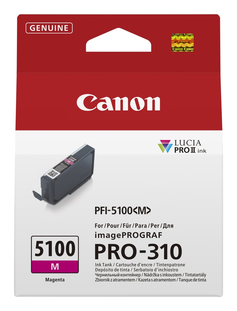 ORIGINAL Canon Cartuccia d'inchiostro magenta PFI-5100m 6954C001 14ml