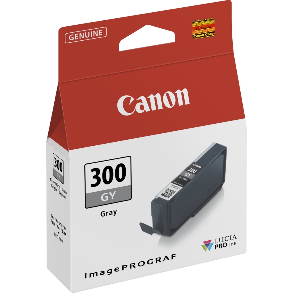 ORIGINAL Canon Cartuccia d'inchiostro Grigio PFI-300gy 4200C001 ~236 Seiten 14ml