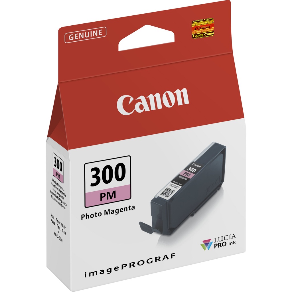 ORIGINAL Canon Cartuccia d'inchiostro magentafoto PFI-300pm 4198C001 ~530 Seiten 14ml