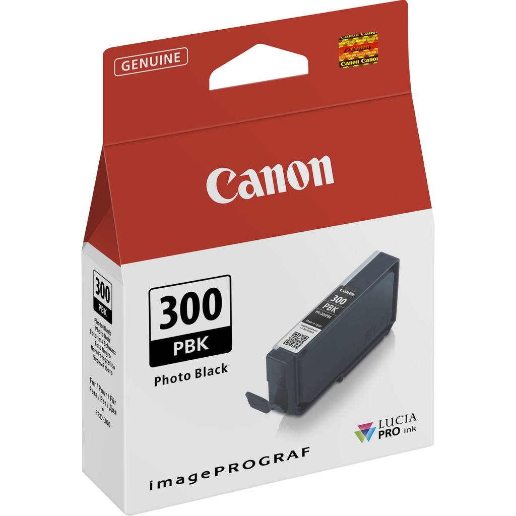 ORIGINAL Canon Cartuccia d'inchiostro Nero (Foto) PFI-300pbk 4193C001 ~303 Seiten 14ml