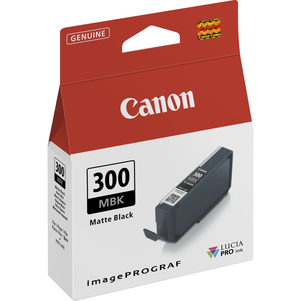 ORIGINAL Canon Cartuccia d'inchiostro Nero (opaco) PFI-300mbk 4192C001 ~1750 Seiten 14ml