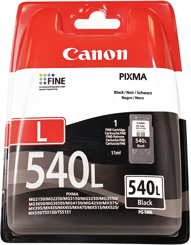 ORIGINAL Canon Cartuccia d'inchiostro nero PG-540L 5224B001 ~300 Seiten 11ml