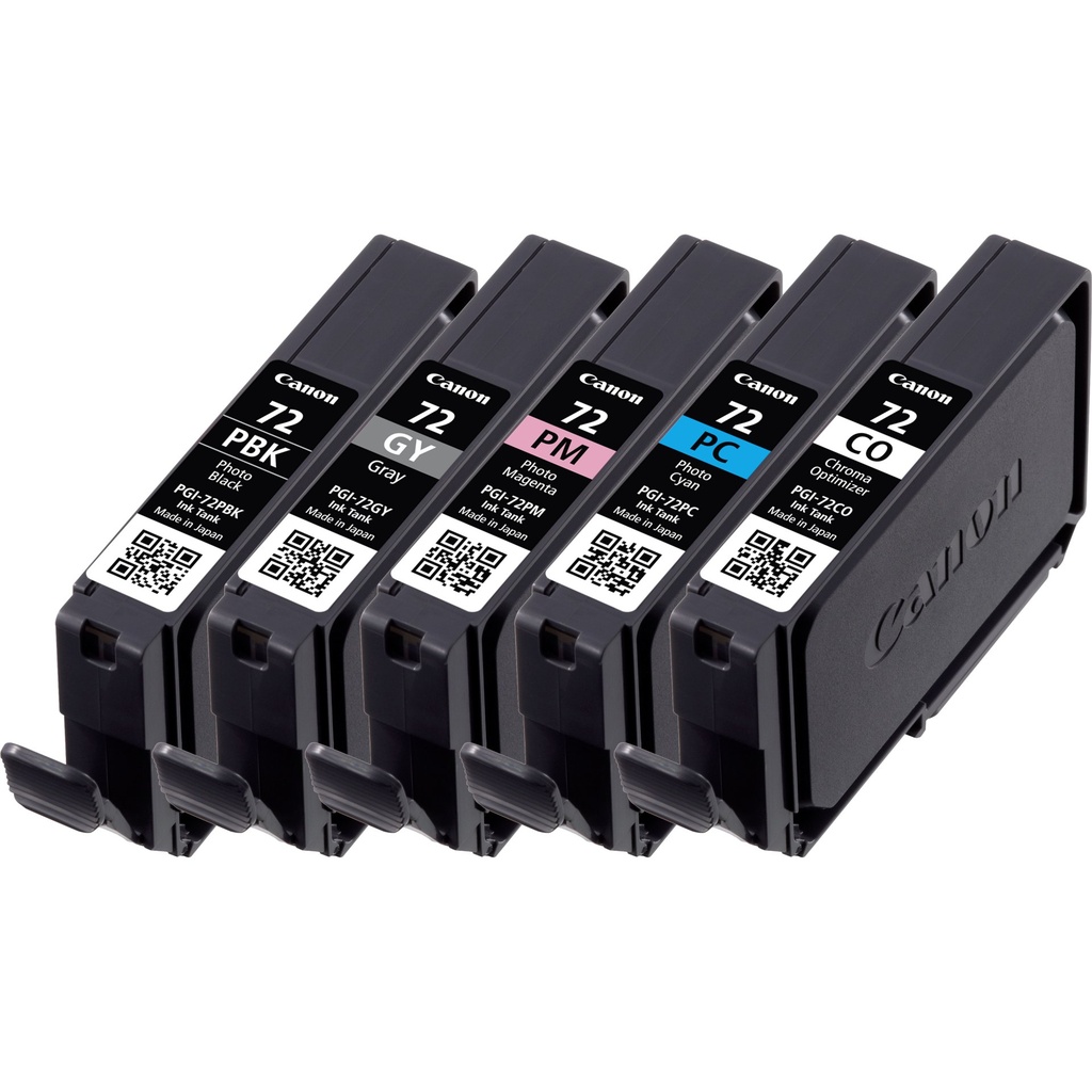 ORIGINAL Canon Multipack Nero (Foto) / blackphoto;cyanfoto;magentafoto;gray;transparent / blackphoto;cyanfoto;magentafoto;gray;transparent / Grigio / Trasparente PGI-72 6403B007 ~1494 Seiten 5 cartucce PGI-72: PBK +GY +PM +PC +CO