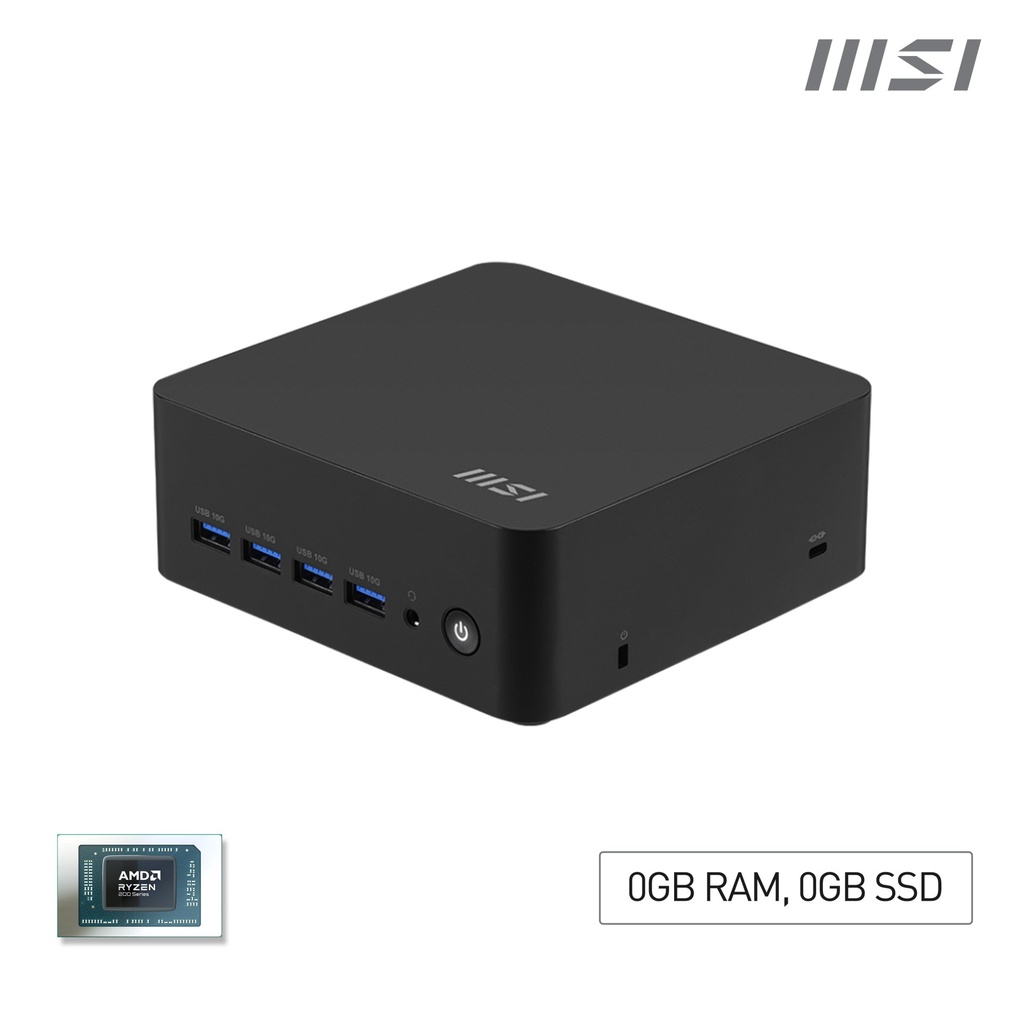 [936-B03231-013] MSI Cubi Z AI 8M-004BEU Cubo Nero 8945HS AMD SoC 4,1 GHz Altoparlanti incorporati
