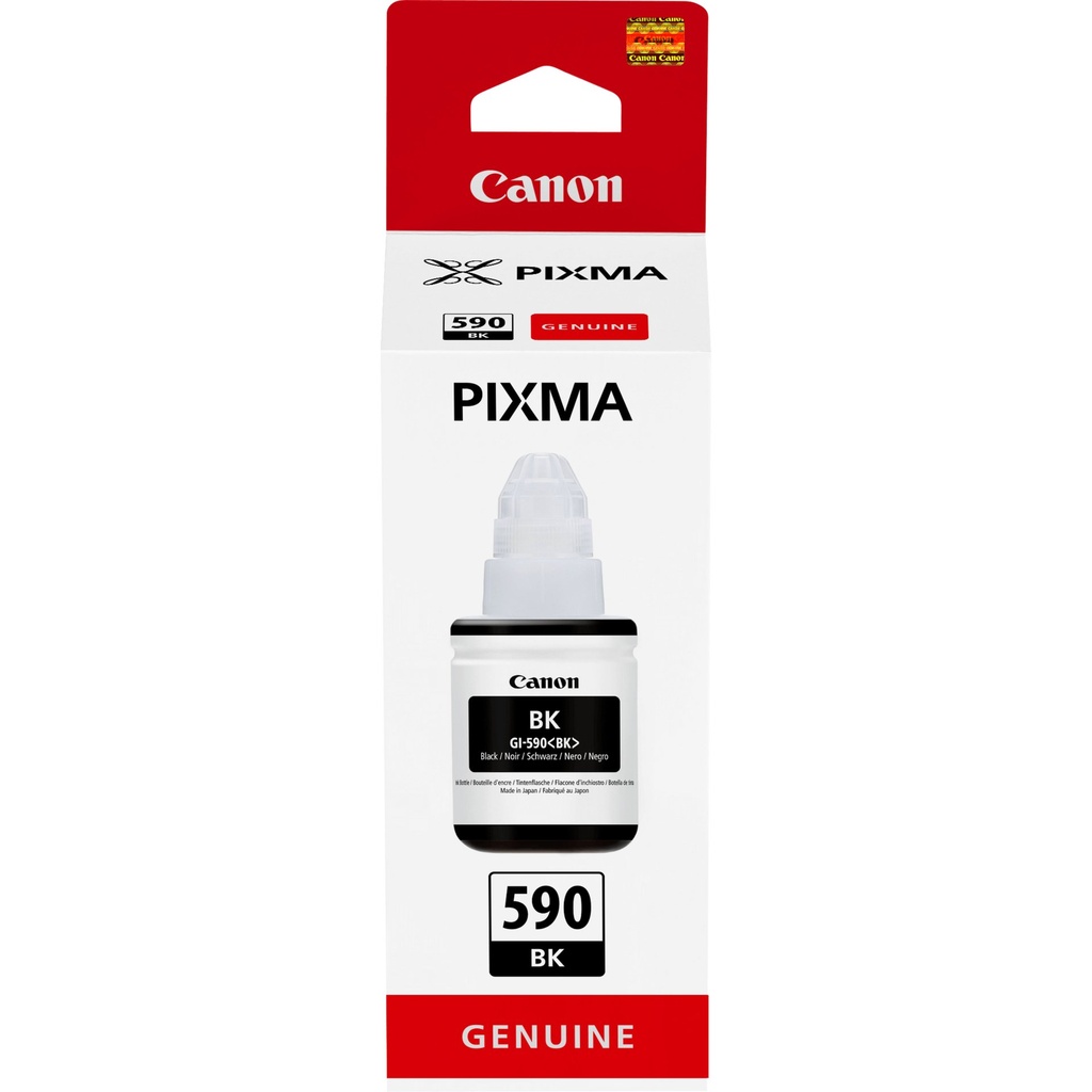 ORIGINAL Canon Cartuccia d'inchiostro nero GI-590bk 1603C001 ~6000 Seiten 135ml vasoio per l' inchiostro