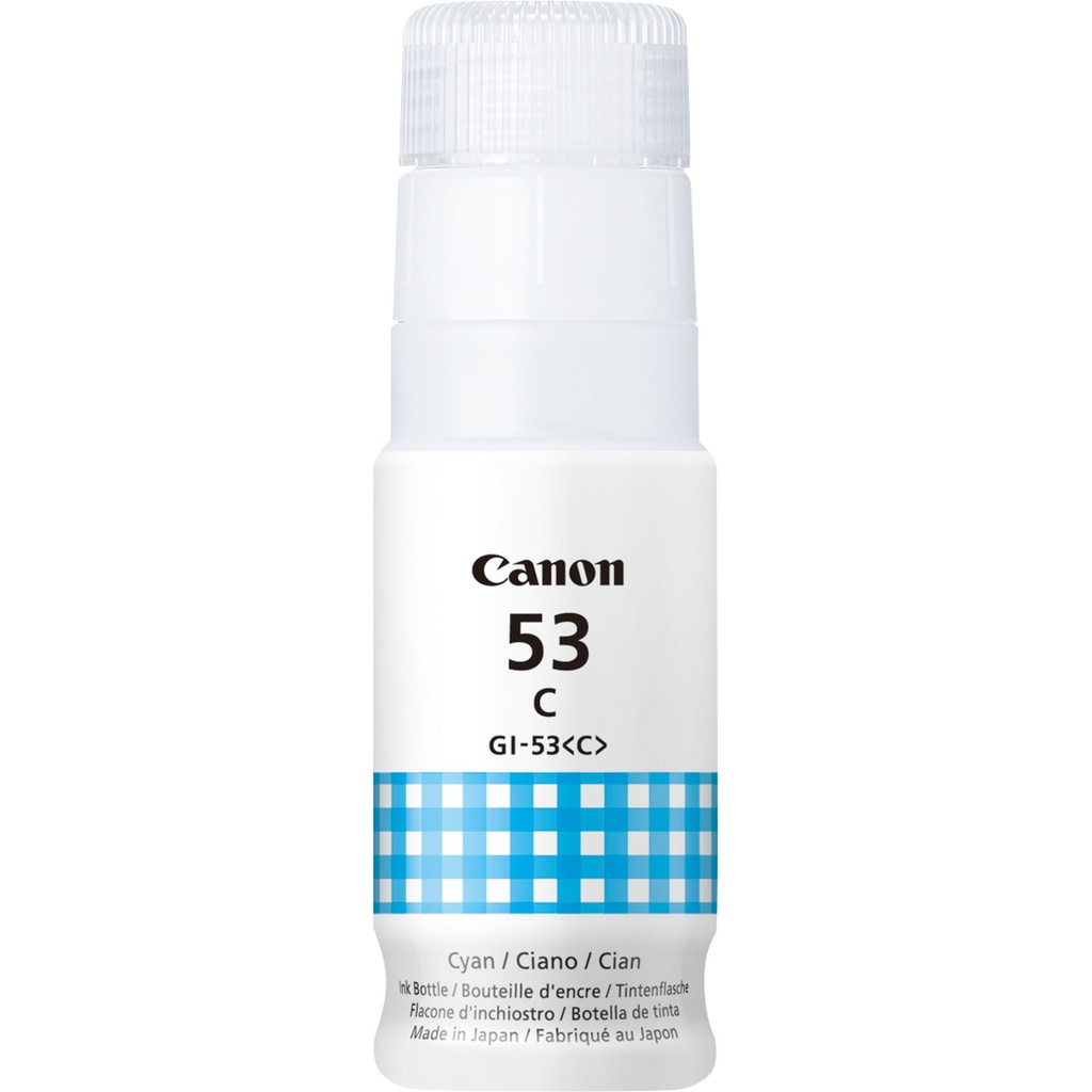 ORIGINAL Canon Cartuccia d'inchiostro ciano GI-53c 4673C001 ~8000 Seiten 60ml Serbatoio d'inchiostro GI-53C Ciano