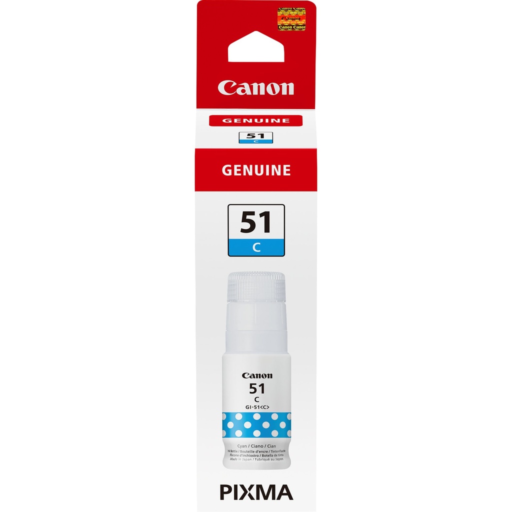 [4546C001] ORIGINAL Canon Cartuccia d'inchiostro ciano GI-51C 4546C001 ~7700 Seiten 70ml