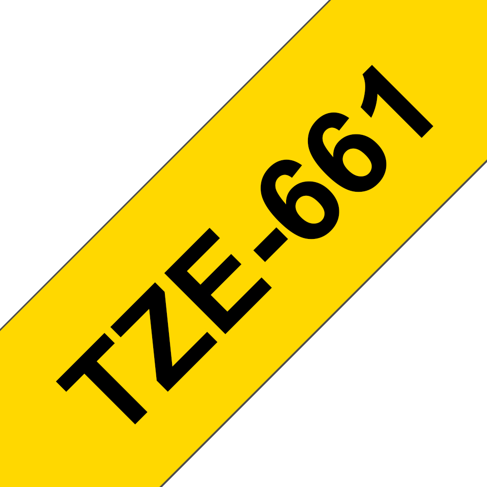 ORIGINAL Brother Nastro Nero su giallo TZe-661 TZ-661 36 mm x 8 m, laminato